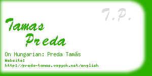 tamas preda business card